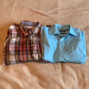 CHAPS and CAT & JACK youth boys long sleeve dress shirts. Sz 8